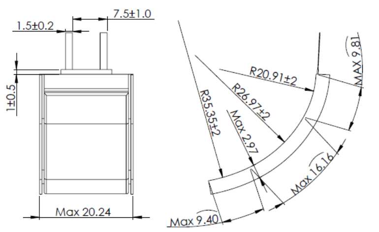 smart bracelet battery struct