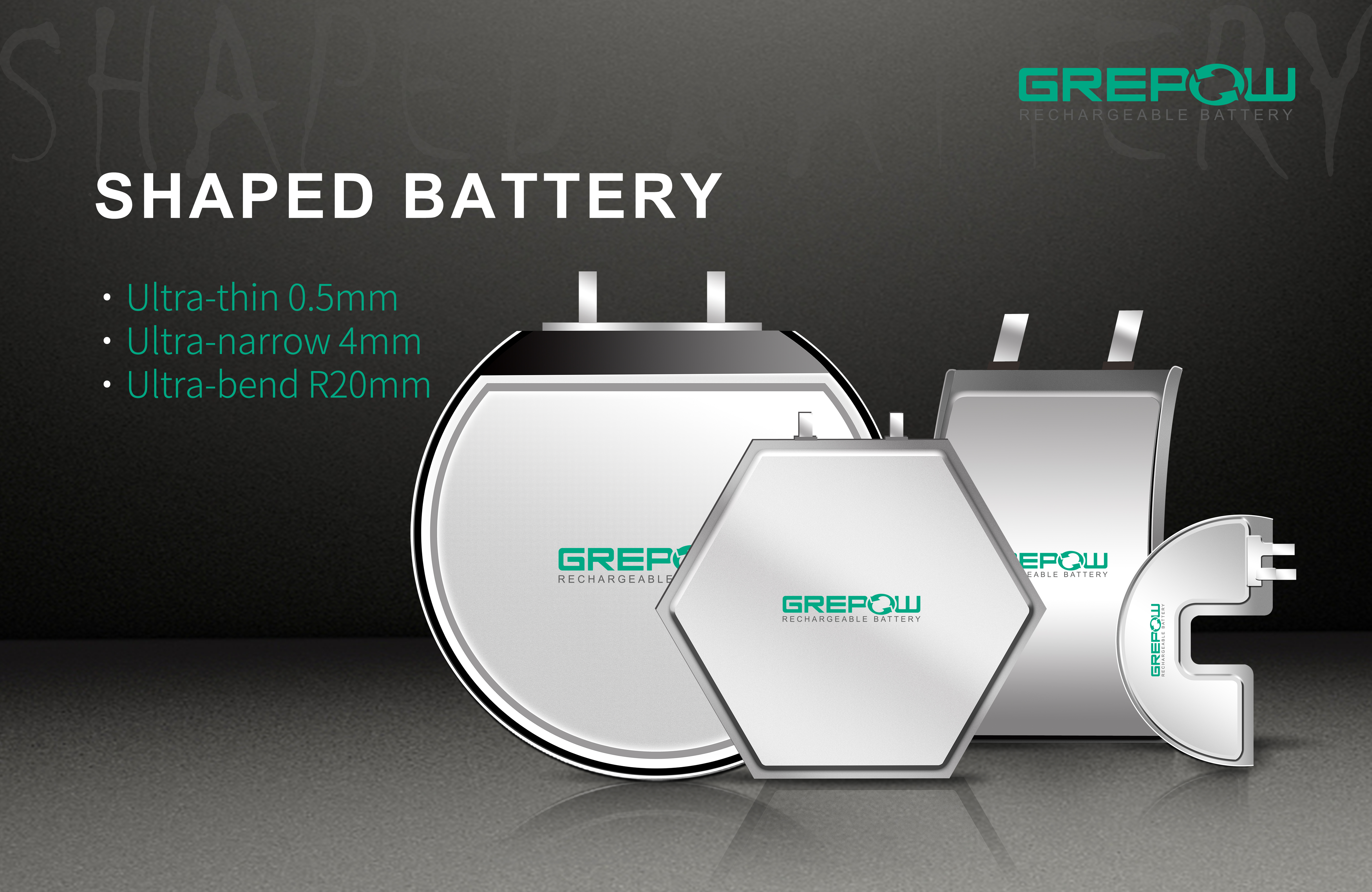 shaped battery grepow