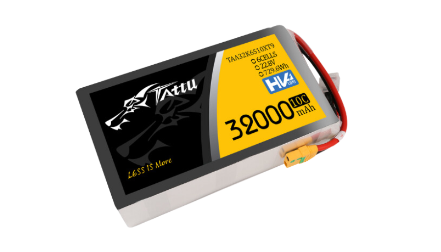 Tattu 6S 32000mAh 22.8V 10C HV Lipo Drone Battery For UAV