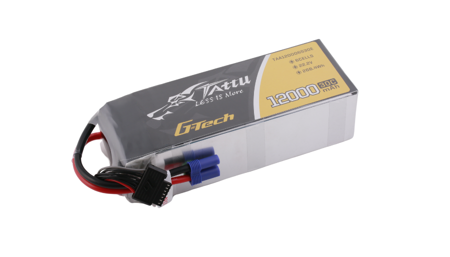 Tattu G-Tech 30C 6S 12000mAh 22.2V Lipo Drone Battery Pack