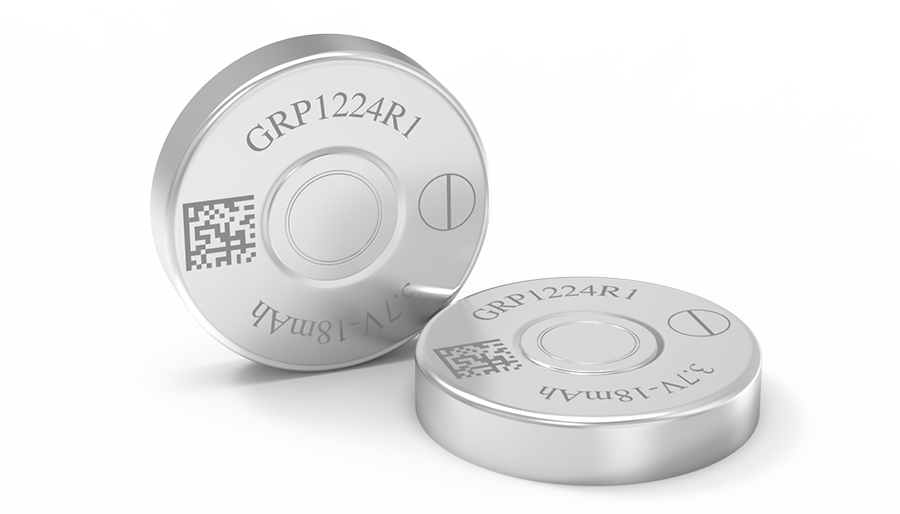 GRP1224R1 3.7V Rechargeable Lithium-Ion Coin Cell Battery