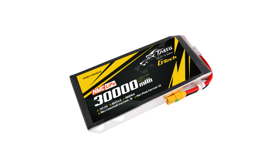 Tattu 30000mAh 22.2V 6S NMC Semi-Solid State Battery Pack with G-Tech 4