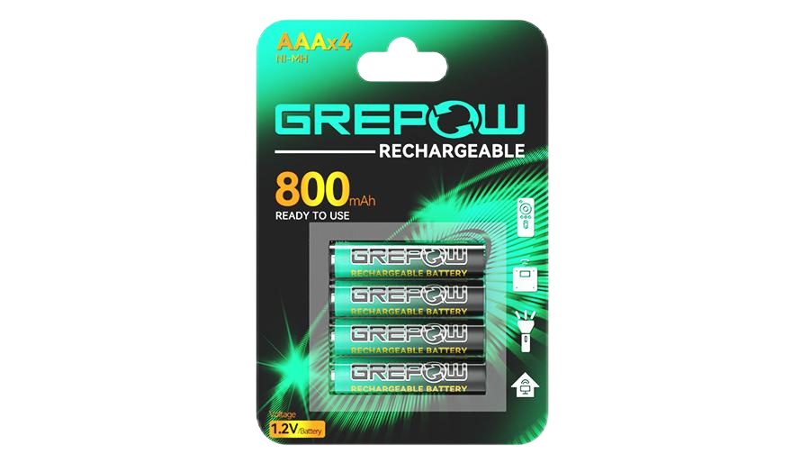 Grepow AAA NiMH Rechargeable Battery Pack of 4 Cells -2