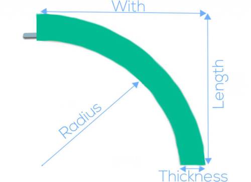 custom curve shaped battery 