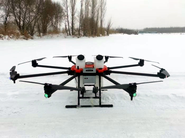 Agricultural plant protection drones Powered by Tattu Smart battery working in winter