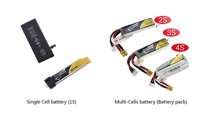 Single Cell battery and Multi-Cells battery