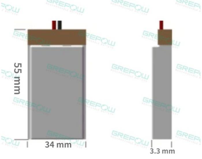 Grepow wearable barcode scanner battery model