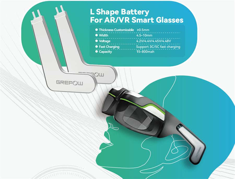 Smart Glasses (AR VR) Battery (L-shaped Battery)