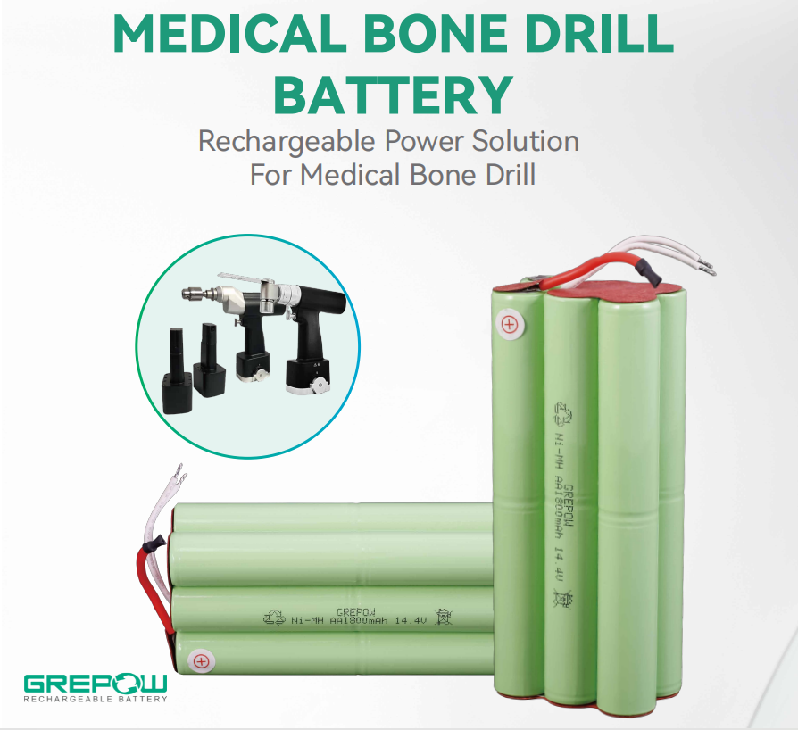 Grepow Ni-MH Battery Packs for Medical  Bone Drills