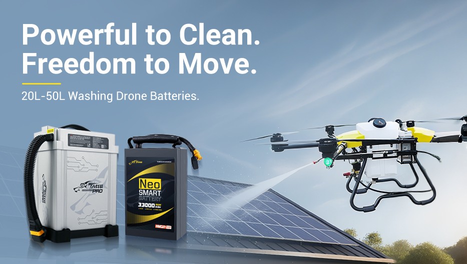 Battery Solutions for Washing Drones WITH an Onboard Water Tank